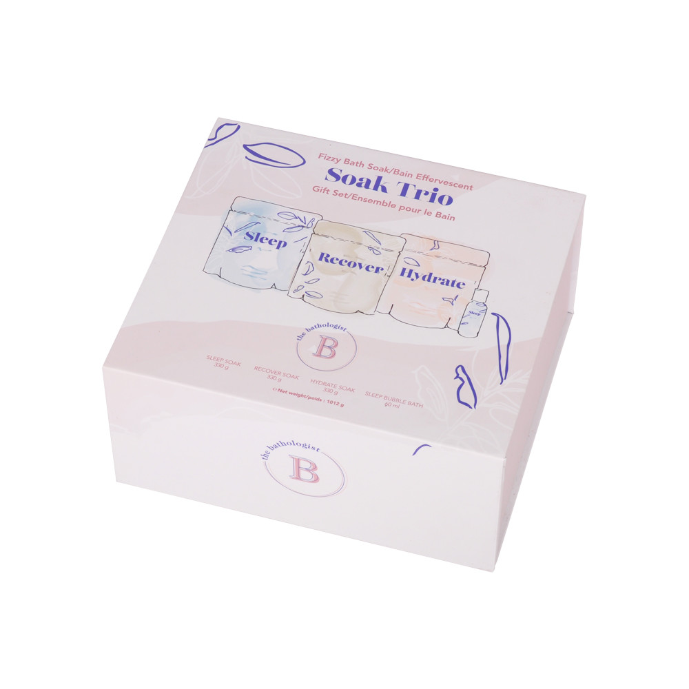 Foldable Magnetic Skin Care Set Gift Box Packaging Cosmetic Paperboard