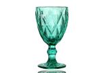 SGS Solid Colored Crystal Wine Goblet , Solid Amber 9 Oz Wine Glasses