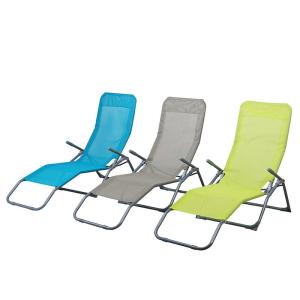 Quality Outdoor Foldable Sun Lounger 1 X 1 Textilene Steel Rocking Chair wholesale