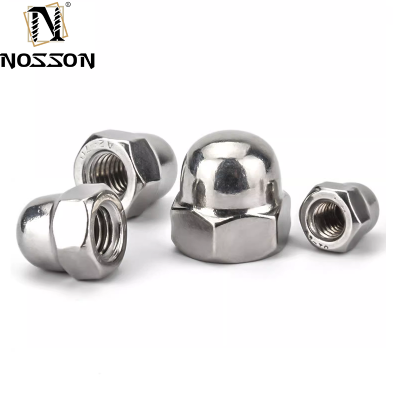 Food Beverage Industry M6 M8 M12 Zinc Plated Carbon Steel Hex Domed Hat Cap Nuts for Construction Applications