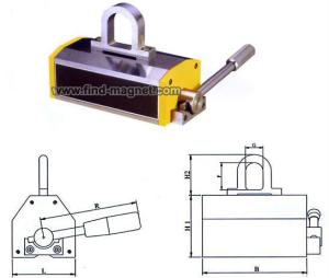 Quality Powerfull Lifting Effort Permanent Magnetic Lifter Cylindrical Lifting Strength 50kg wholesale