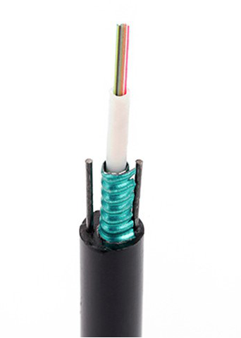 Steel Tape 4 Core Armoured Cable , Outdoor Underground Fiber Cable