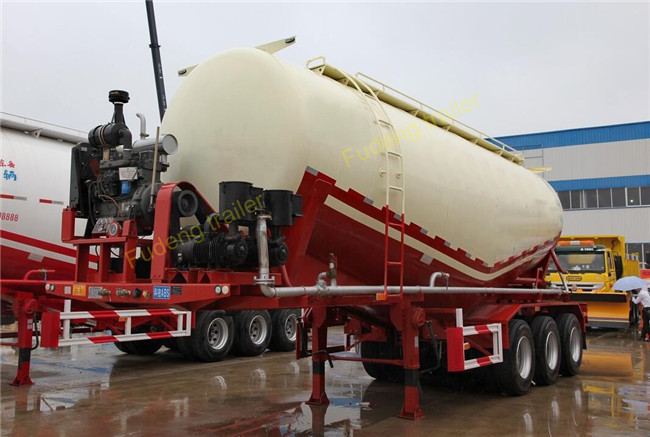 50 Ton 3 Axles Bulk Cement Tanker Trailer Dimension 13000mm * 3990mm * 2500mm