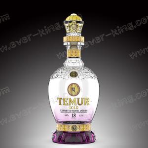 Quality 1300g Vodka Glass Personalised , 750ml Glass Spirit Bottles wholesale