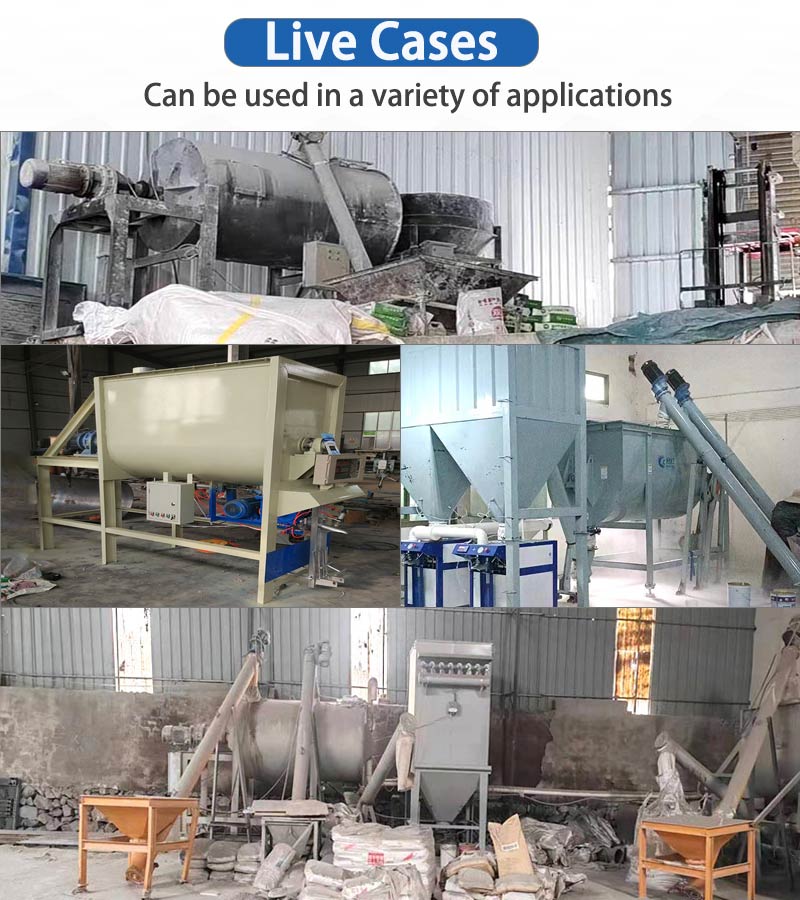 Customized Powder Ribbon Blender Horizontal Shaft Mixer Stainless Steel