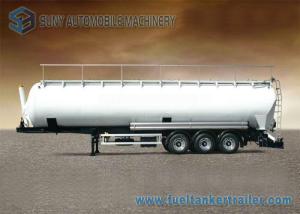 Quality 90m3 3 Axle Aluminum Flour Dry Bulk Tanker Trailer With Hydraulic Tipping Tanker wholesale