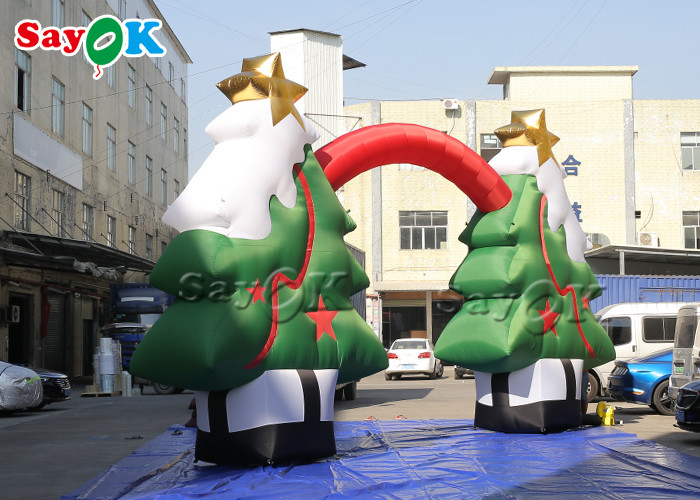 OEM Oxford Cloth 9x5mH Inflatable Christmas Tree Arch