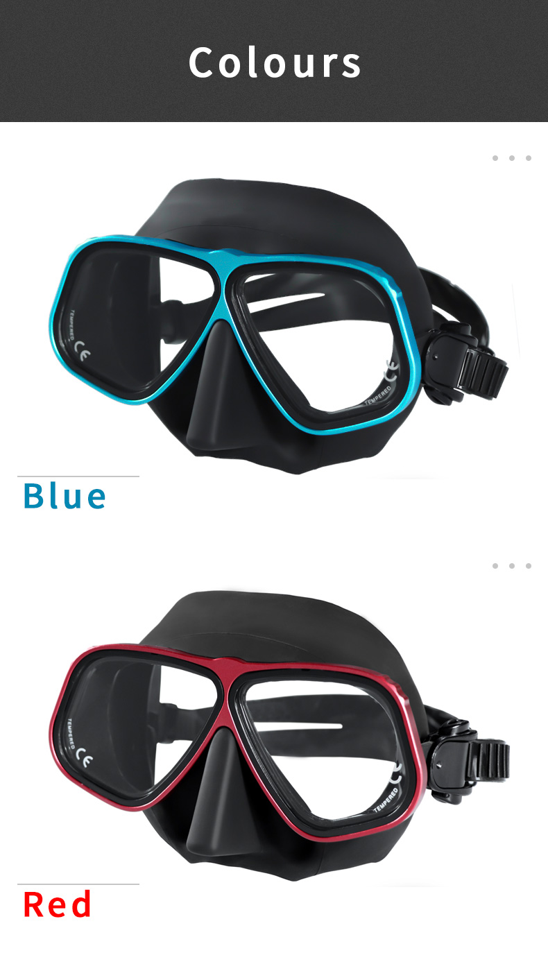 Adult Snorkeling Goggles Diving Mask Scuba 4mm Tempered Glass
