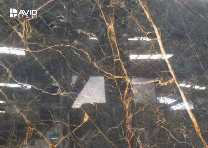 Henan quarry low price Golden vein blue marble 18 mm beautiful decor