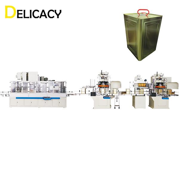 Cheap 20CPM Automatic Tin Can Production Line , Big Square Tin Making Machine CE Certified for sale