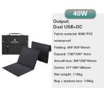 Waterproof Portable Foldable Solar Panel 100W 12V For Outdoor Camping