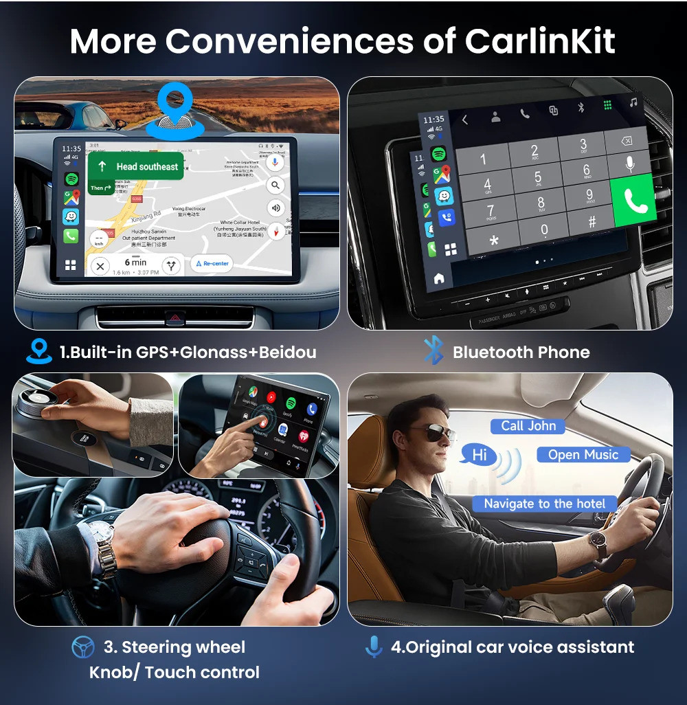 TBox Ambient Dongle Android 13 SDM660 Wireless Adapter CarPlay Android Auto 64GB FOTA Upgrade SIM TF Ai Box For YouTube Netflix