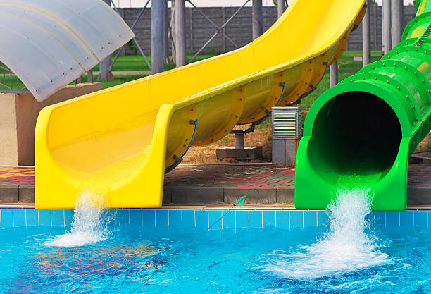 Amusement Park Fiberglass High Speed Tall Water Slides For Theme Water Park