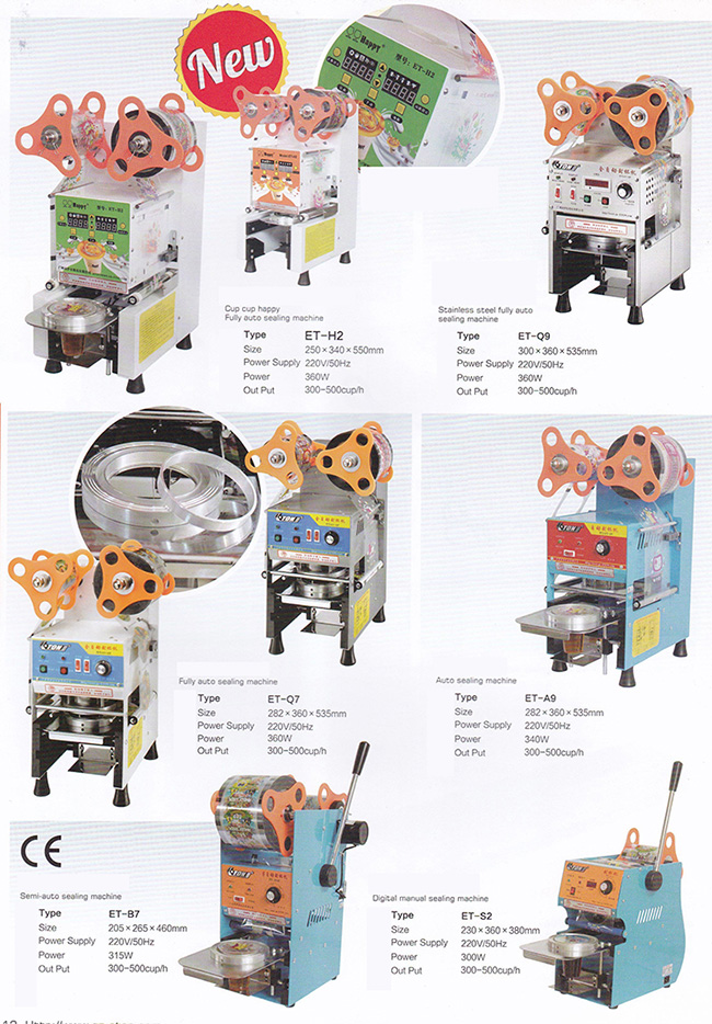 Milk Tea Shop Automatic Cup Sealing Machine Dimensions 282*360*535 mm