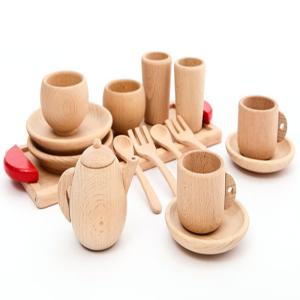 Quality Pot Teatime Wooden Play Pots And Pans Kids ISO9001 Tableware wholesale