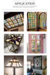 Flower Custom Art Glass Window For Lamp Lighting Church Home Wall Decor