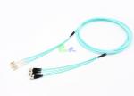 LC - ST Fiber Optic Patch Cables 6 Cores MM 50 / 125 Fanout 2mm Tails Multifiber