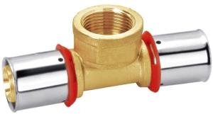 Quality Customized Machining Brass Compression Female Tee Fitting PF3010 wholesale