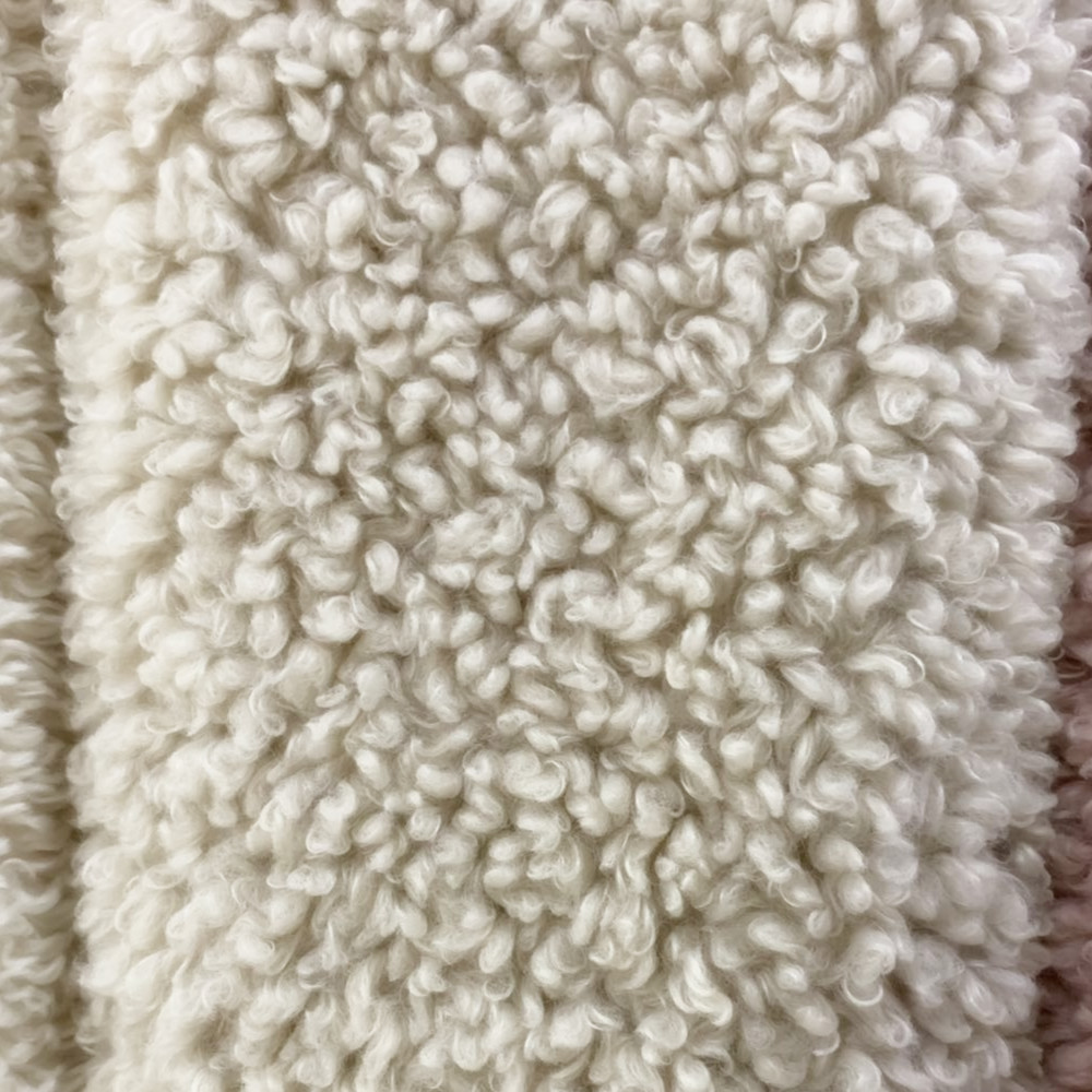 Plush Fabric 100% Polyester Imitation Wool Fabric for Garments Min Order 500 Meters