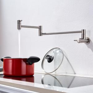 Quality Modern Wall Mounted Expansion Pot Filler With Dual Swing Joints Steel 304/316 Material Kitchen Faucet wholesale