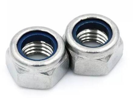 Nylon 304 Stainless Steel Heavy Hex Nuts Anti Lock Self Locking M5 - M20 DIN982