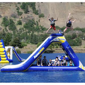 Quality Commercial Grade Inflatable Water Park Freefall Slide FREE Boarding Platform wholesale