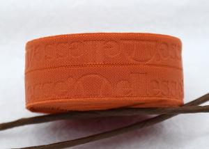 Quality Debossed Customized Logo On 25mm Nylon Elastic Webbing 25mm for cycling wear wholesale