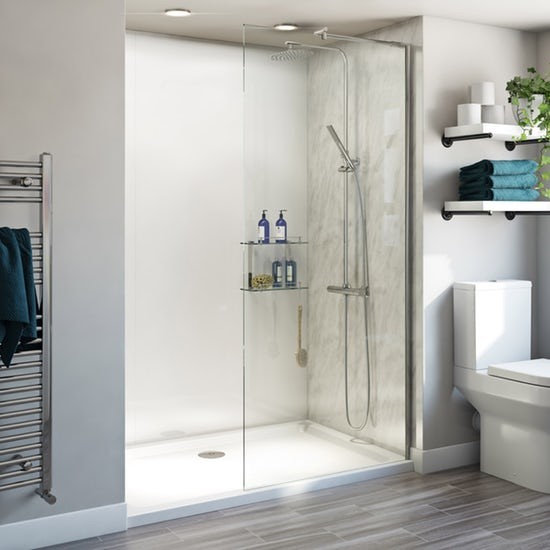 Walk In Fixed Glass Shower Screen 6mm 8mm Tempered Customized Size