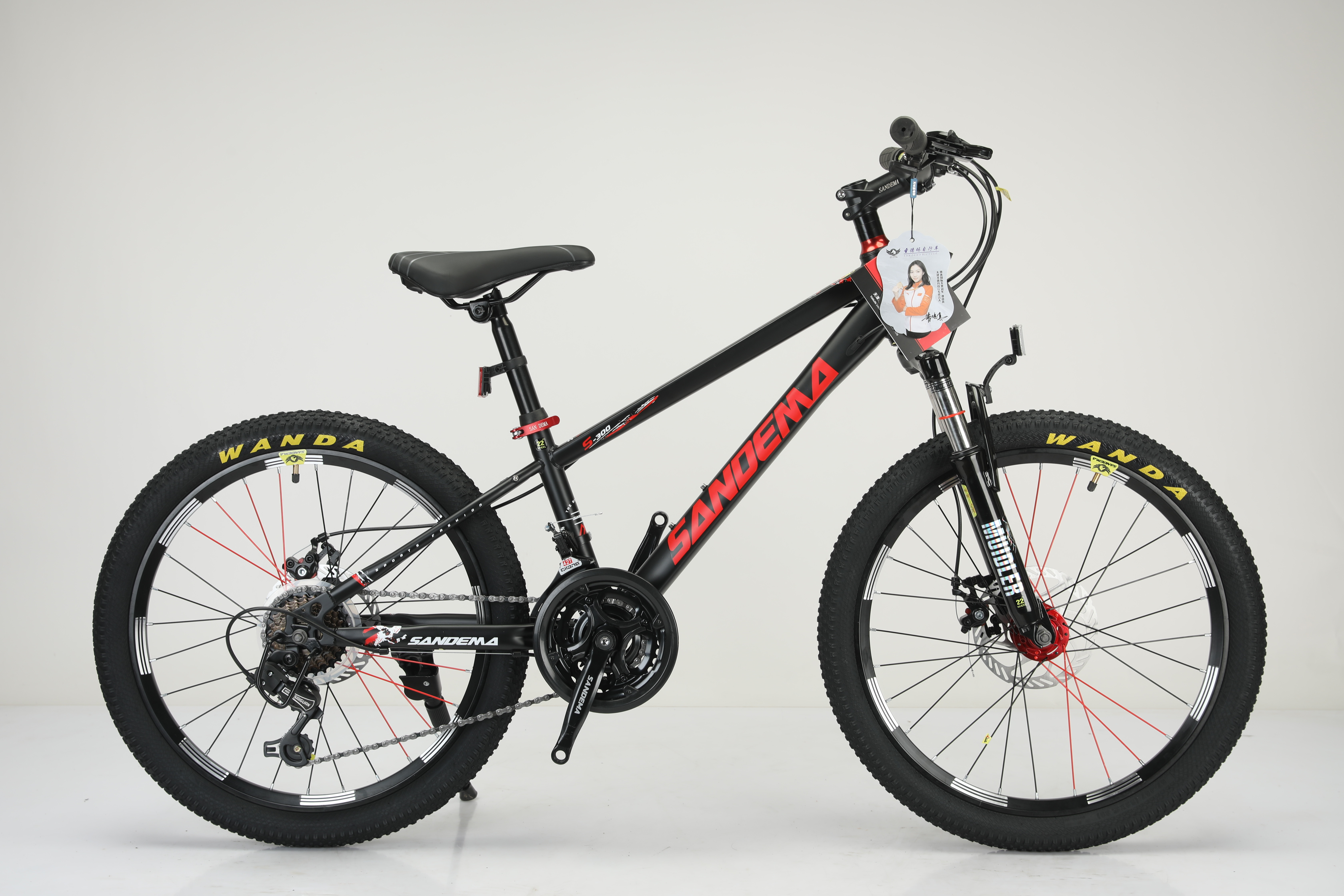 Steel Frame 20 Inch WANDA 20*2.125 Tyre Children Bicycle For Durable 21 Speeds MTB