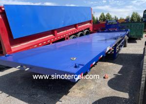 Quality Tri Axles Flat Bed Semi Trailer Blue 40ft Flatbed Semi Trailer wholesale