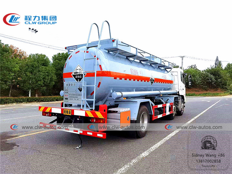 Dongfeng Kinrun 6x2 15cbm Chemical Delivery Truck For Hydrochloric Acid
