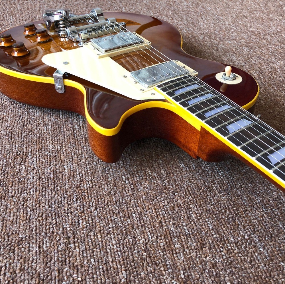 Custom shop, Tiger Flame 1959 R9 blue LP standard custom jazz Electric guitar,handwork gitaar,rosewood fingerboard guita