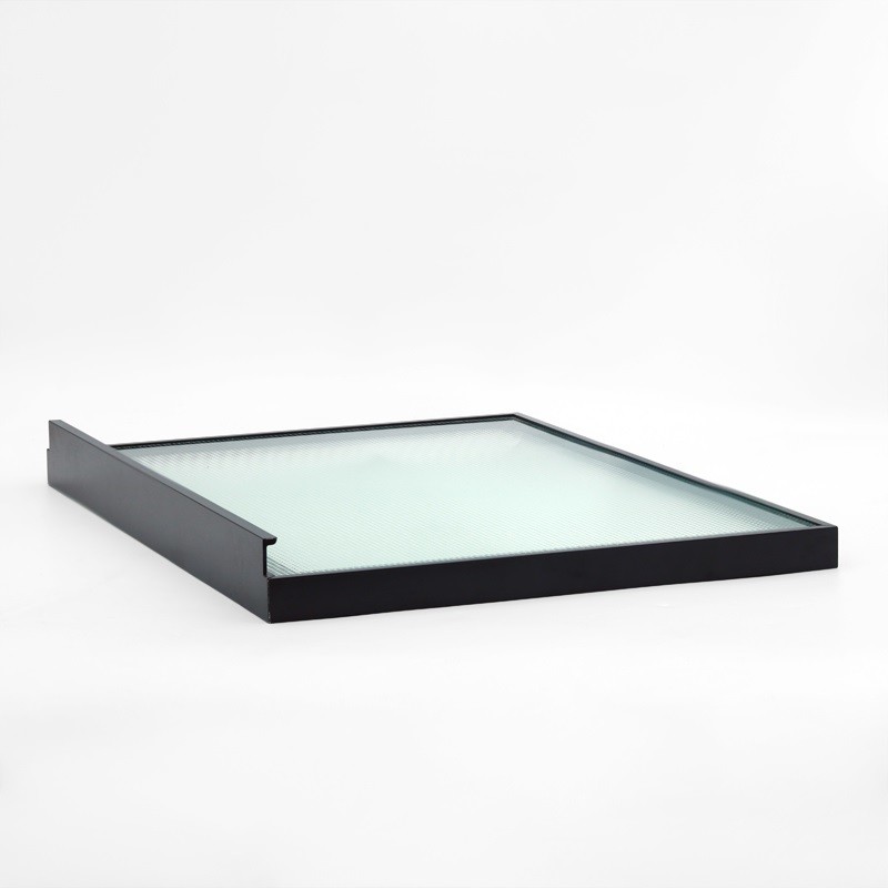 Anodized Brushed Black Kitchen Cabinet Doors Aluminum Frame Profile