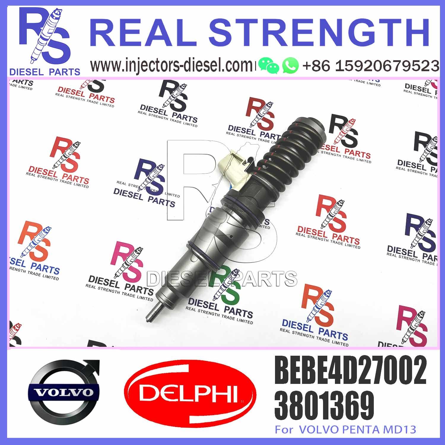 Diesel Fuel Injector 3801369 4 Pins Common Rail Fuel Injection Nozzle BEBE4D18002 BEBE4D27002 For V-O-L-V PENTA MD13