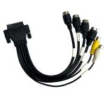 Customized M12 To RCA Overmolding Cable Assemblies Screw Locking Black Color