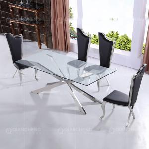 Quality Clear 0.82CBM SS Dining Tables 4 Seater 93kg Modern Dining Room Table wholesale