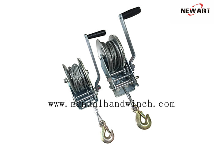 10m Cable Manual Hand Winch 1000lbs A3 Steel Zinc Plated Mini Marine Trailer Winch