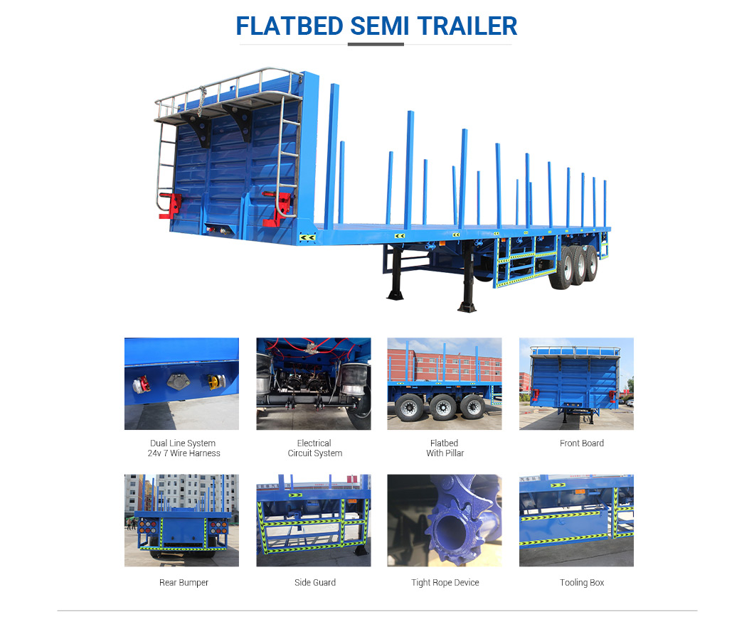Wood/Log Loading Semi-Trailer Semi-Trailer for Timber Transport Truck Trailer