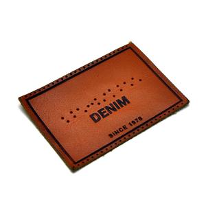 Quality Garments Clothing Luggage Embossed Leather Labels Sew On Laser Cut wholesale