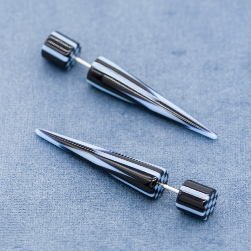 316 Stainless Steel Ear Tapers Piercing Jewelry Acrylic Faux 50mm