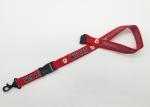 Nice Red silk screen Lanyards with plastic detachable buckle