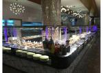 L Shape Commercial Buffet Equipment Aluminum Composite Panel Cabinet Material