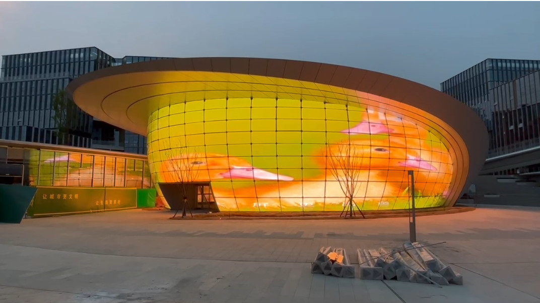 P4/8 Led Transparent Film Screen Outdoor Front Service Creative Design Easy Installation
