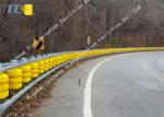 EVA PU Polyurethane Rolling Crash Barrier , Expressway Steel Beam Guardrail