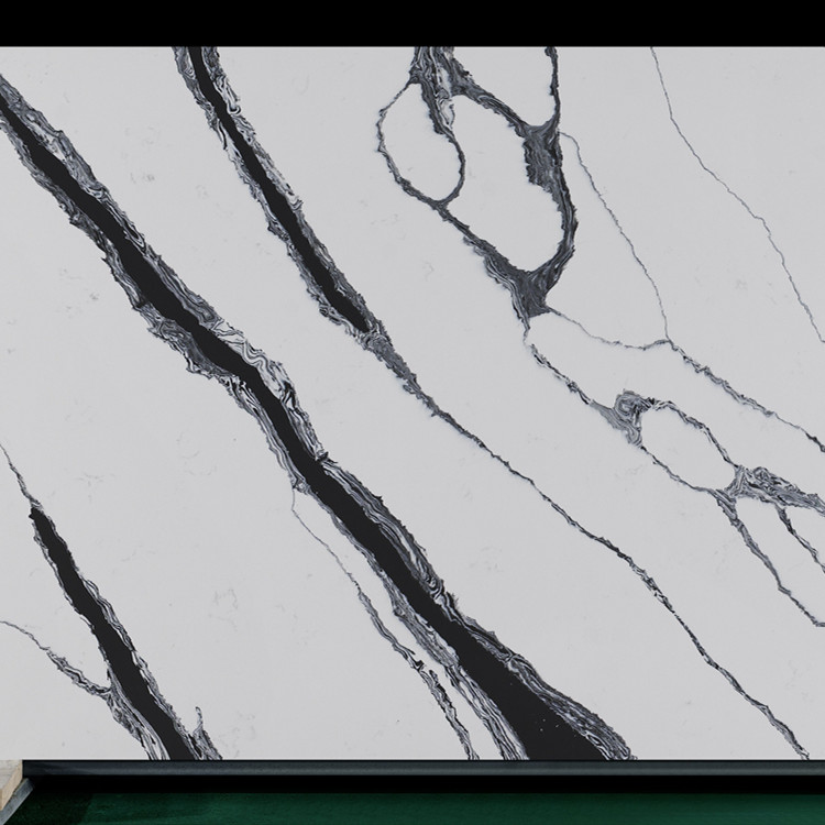 Calacatta Classical Polished Honed White Quartz Stone Veneer White Quartzite Slabs For Benchtop