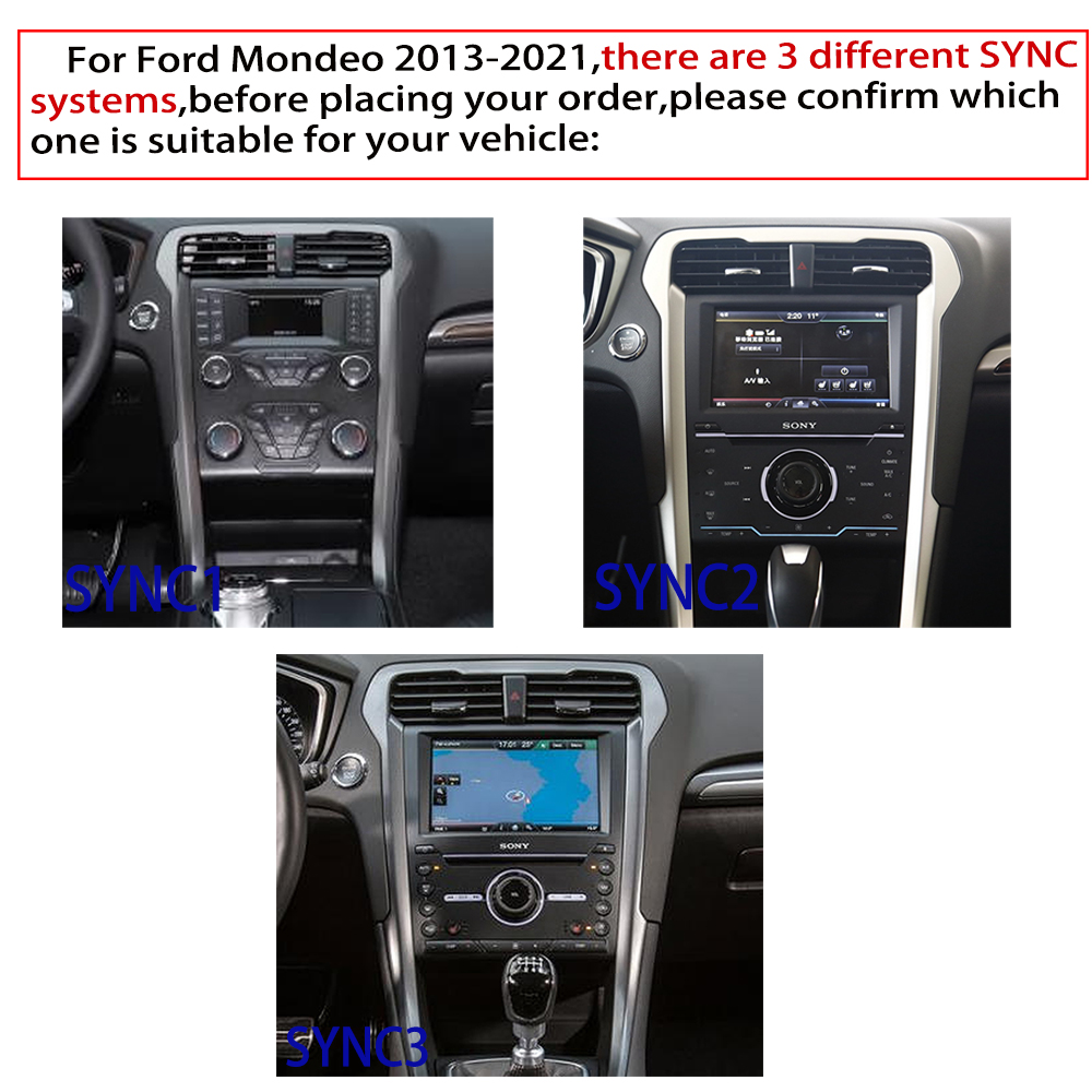 Viknav Car Radio For Ford Mondeo (2013-2021) 13.6 inch Android Auto Audio 8 Core Wireless CarPlay GPS Screen Multimedia