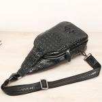 Exotic Crocodile Skin Men's Chest Bag Authentic Genuine Alligator Leather Male