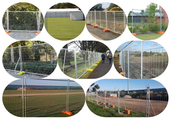 Building Galvanized Site Security Fencing 75*150mm Portable Security Fence