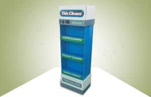Quality Double Face Show Three Shelf POS Cardboard Displays Sell Cleaning Products wholesale