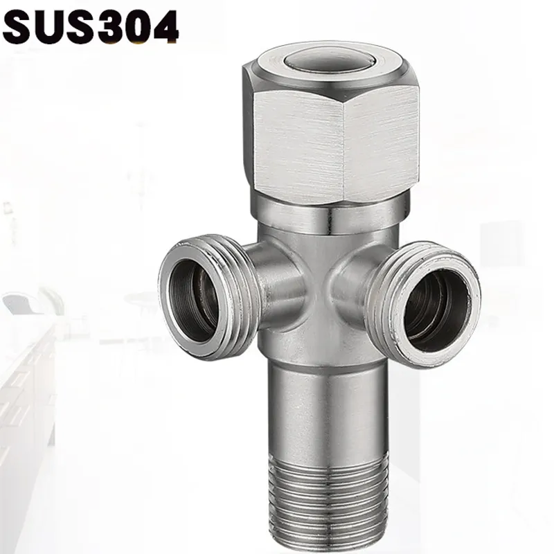 Wall-Mounted Iron / Brass Ammunition Cartridge Two-Way Angle Stop Valve For Bathroom